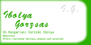 ibolya gorzsas business card
