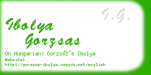 ibolya gorzsas business card